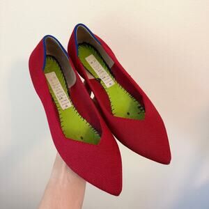 Rothy’s Point Chili Red Flats Sz 7